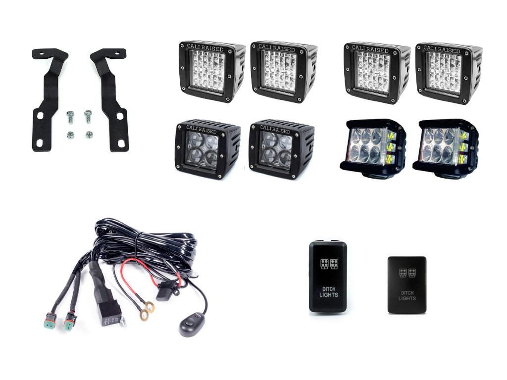 Low Profile LED Ditch Light Brackets Kit | Toyota Tacoma 2005-2015
