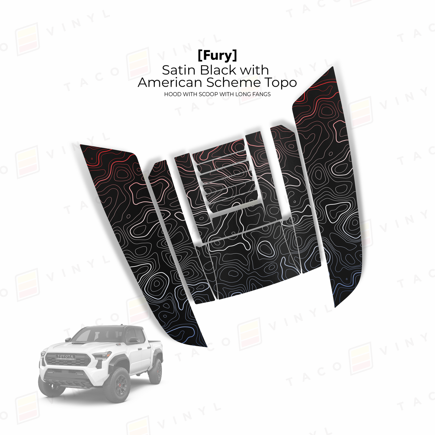 2024+ Tacoma Fury Hood Scoop Stamp (W/ Long Fangs)