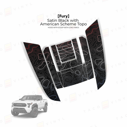 2024+ Tacoma Fury Hood Scoop Stamp (W/ Long Fangs)