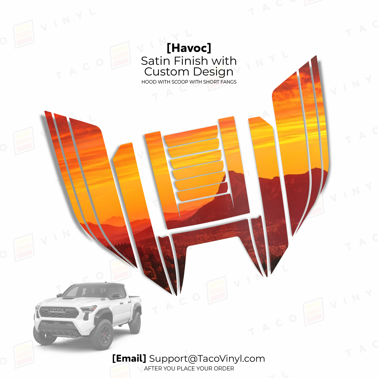 2024+ Tacoma Havoc Hood Scoop Stamp (W/ Short Fangs)