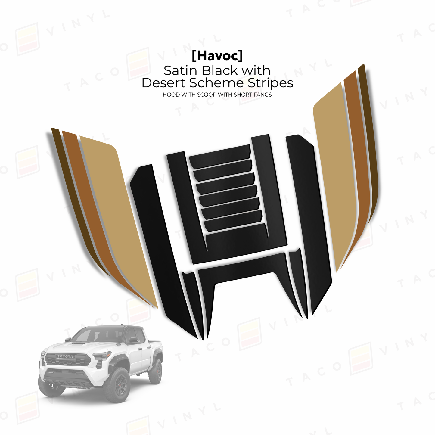 2024+ Tacoma Havoc Hood Scoop Stamp (W/ Short Fangs)