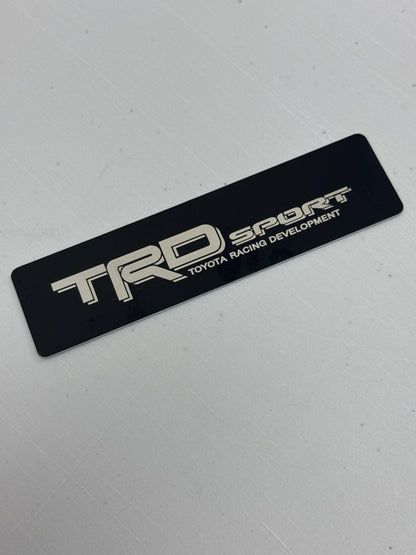 "TRD Sport" Weathertech Floor Mat Logo (Etched Acrylic) - Universal