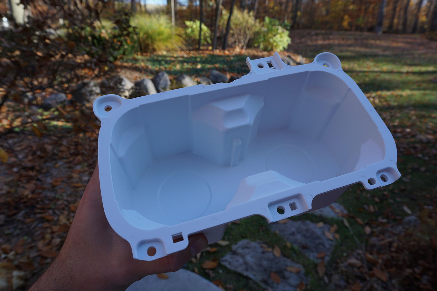 Oversize Cup Holder with Tray (2016-2023 Tacoma) - WHITE