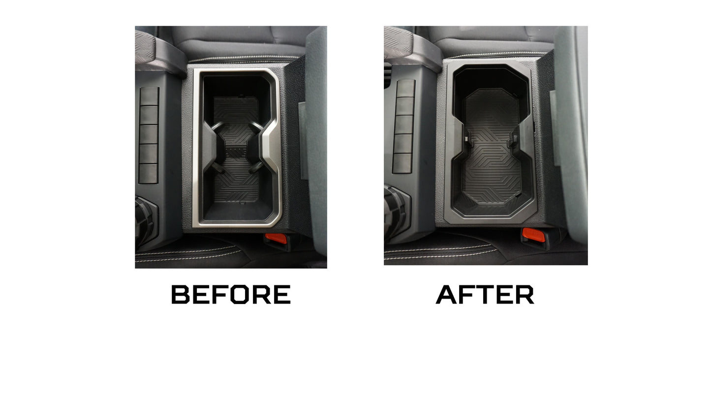 Oversize Cup Holder (2024+ Tacoma) - WHITE/BLACK