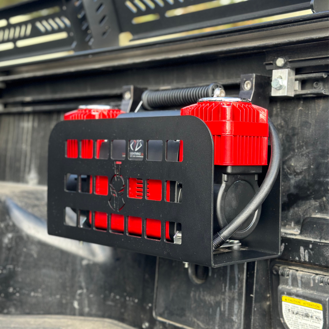 Thor's Lightning Refuge MOLLE Portable Air Compressor Mount for Toyota Tacoma 2005-2023 and Toyota Tundra 2007-Present