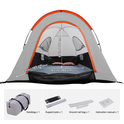 VEVOR Truck Bed Tent, 5.5-6 Pickup Truck Tent With Rain Layer And Carry Bag, Waterproof PU2000mm Double Layer Truck Tent For Camping, Accommodate 2-3 Person, For Camping Traveling Outdoor Activities