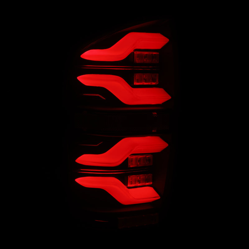AlphaRex 16-23 Toyota Tacoma LUXX-Series LED Tail Lights Alpha-Black