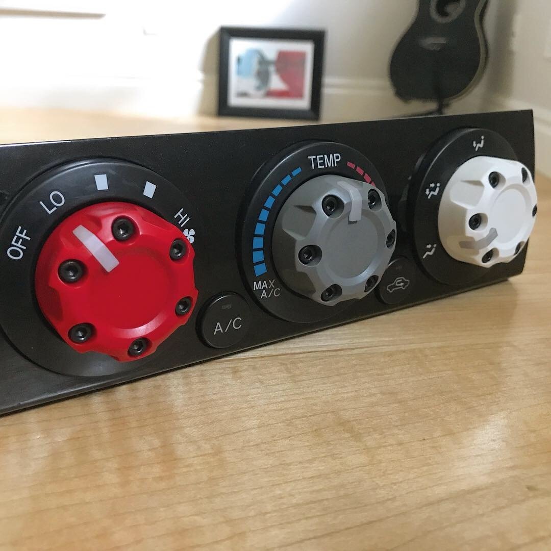 Climate Knobs (2005-2015 Tacoma) - 3 PACK - RED