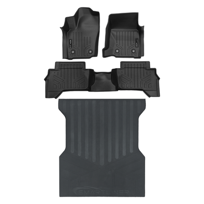 SMARTLINER All Weather Custom Fit Floor Liner Compatible With 2024-2025 Toyota Tacoma Double Cab (Manual Transition)