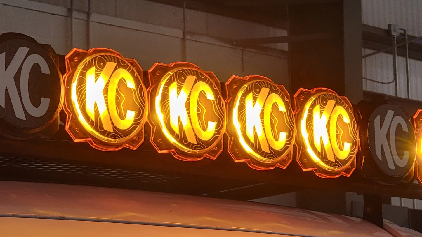 KC HiLITES Pro6 / Titan Gravity Light Cover Topo Overlays (Pair) - Universal