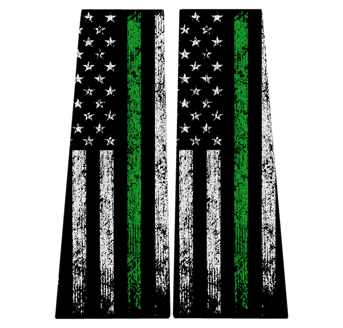 American Flag B Pillar Overlays - 2024+ Tacoma Double Cab / 2025+ 4Runner