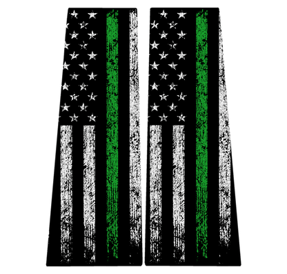 American Flag B Pillar Overlays - 2024+ Tacoma Double Cab / 2025+ 4Runner