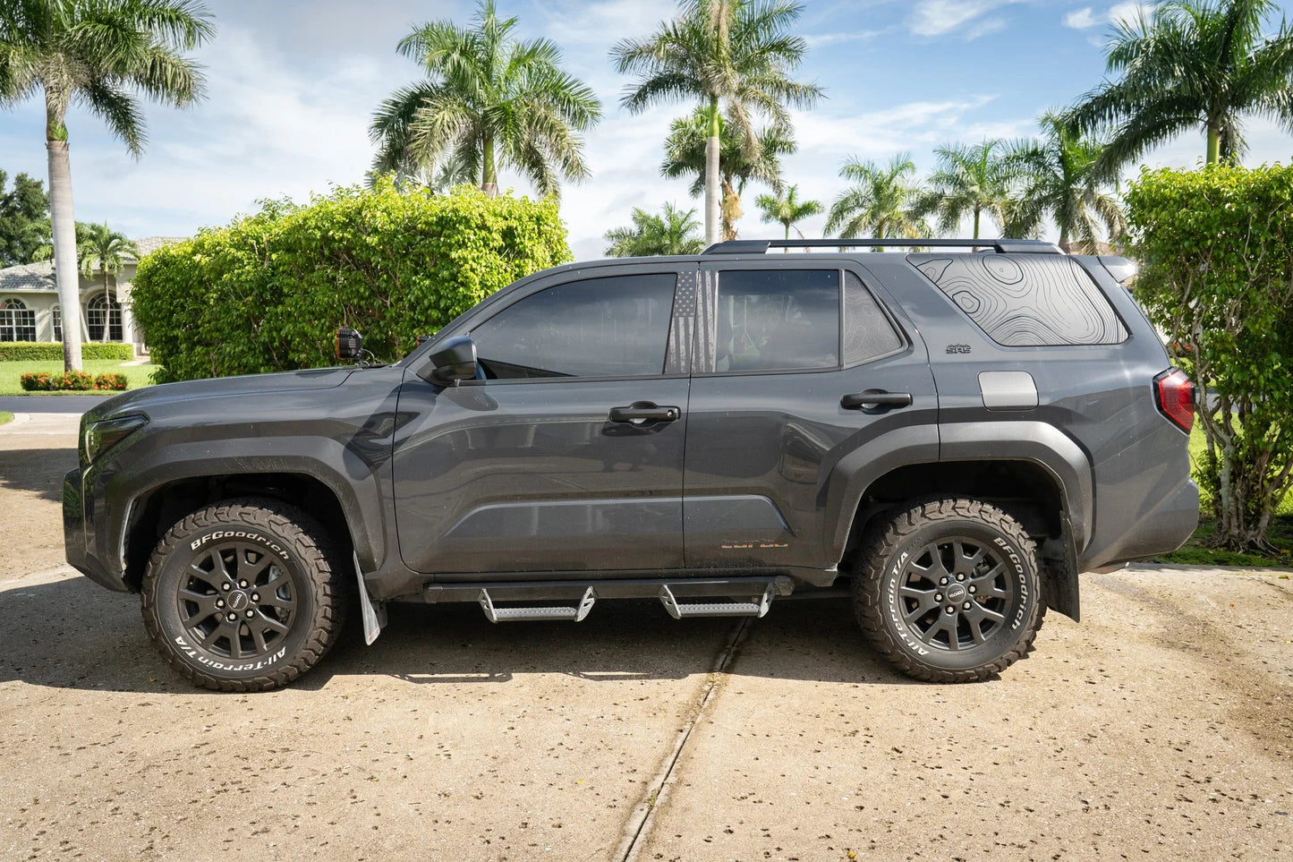 American Flag B Pillar Overlays - 2024+ Tacoma Double Cab / 2025+ 4Runner