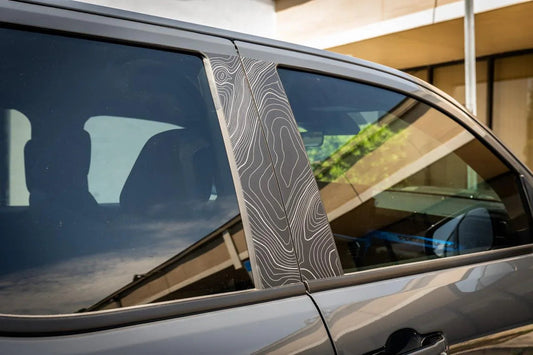 Topographic B Pillar Overlays - 2024+ Tacoma Double Cab / 2025+ 4Runner