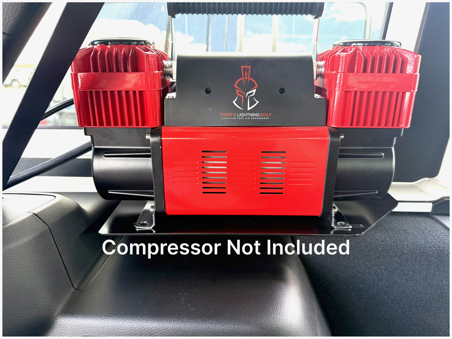 Thor's Lightning Refuge MOLLE Portable Air Compressor Storage Mount for Jeep Wrangler JLU 4-Door Hard Top 2018-2024