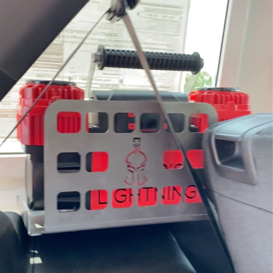 Thor's Lightning Refuge MOLLE Portable Air Compressor Storage Mount for Jeep Wrangler JLU 4-Door Hard Top 2018-2024