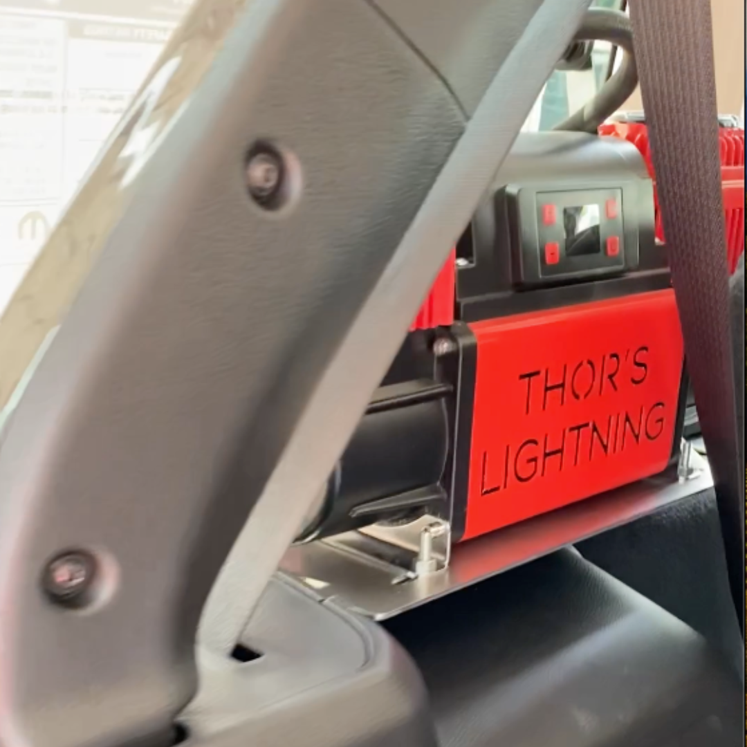 Thor's Lightning Refuge MOLLE Portable Air Compressor Storage Mount for Jeep Wrangler JLU 4-Door Hard Top 2018-2024