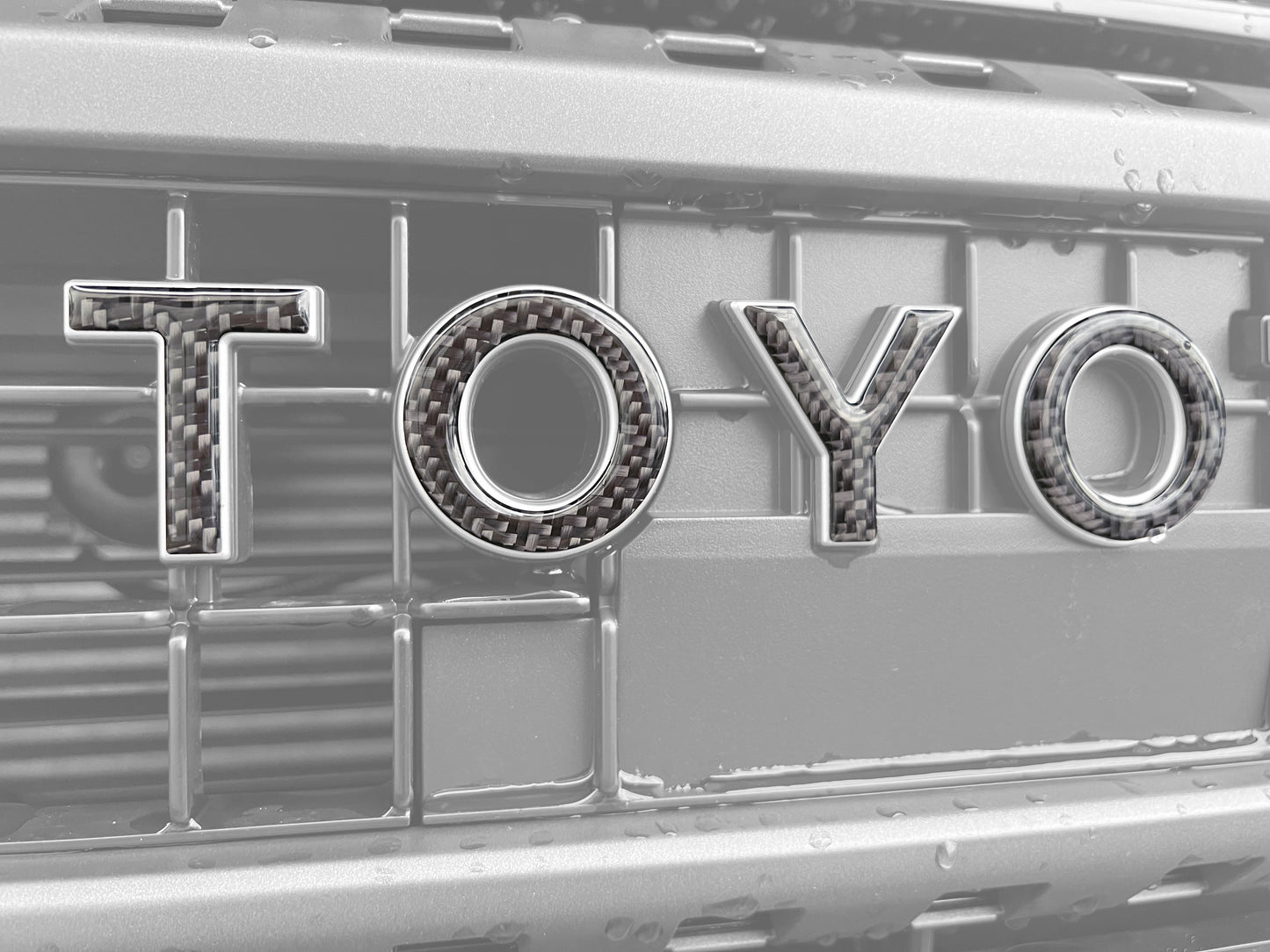Front Grille Letter Overlays Fits 2024-2026 Toyota Land Cruiser