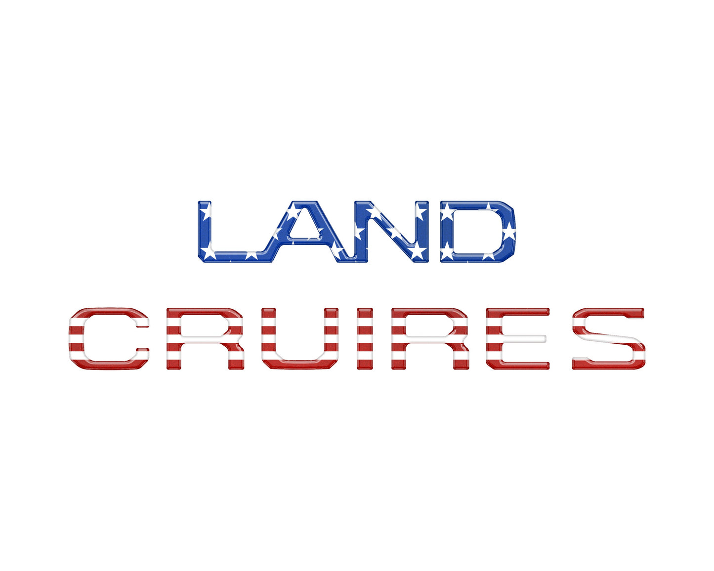 Rear Liftgate Letter Overlays Fits 2024-2026 Toyota Land Cruiser