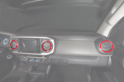 A/C Vent Rings Accent Trim Fits 2016-2023 Toyota Tacoma