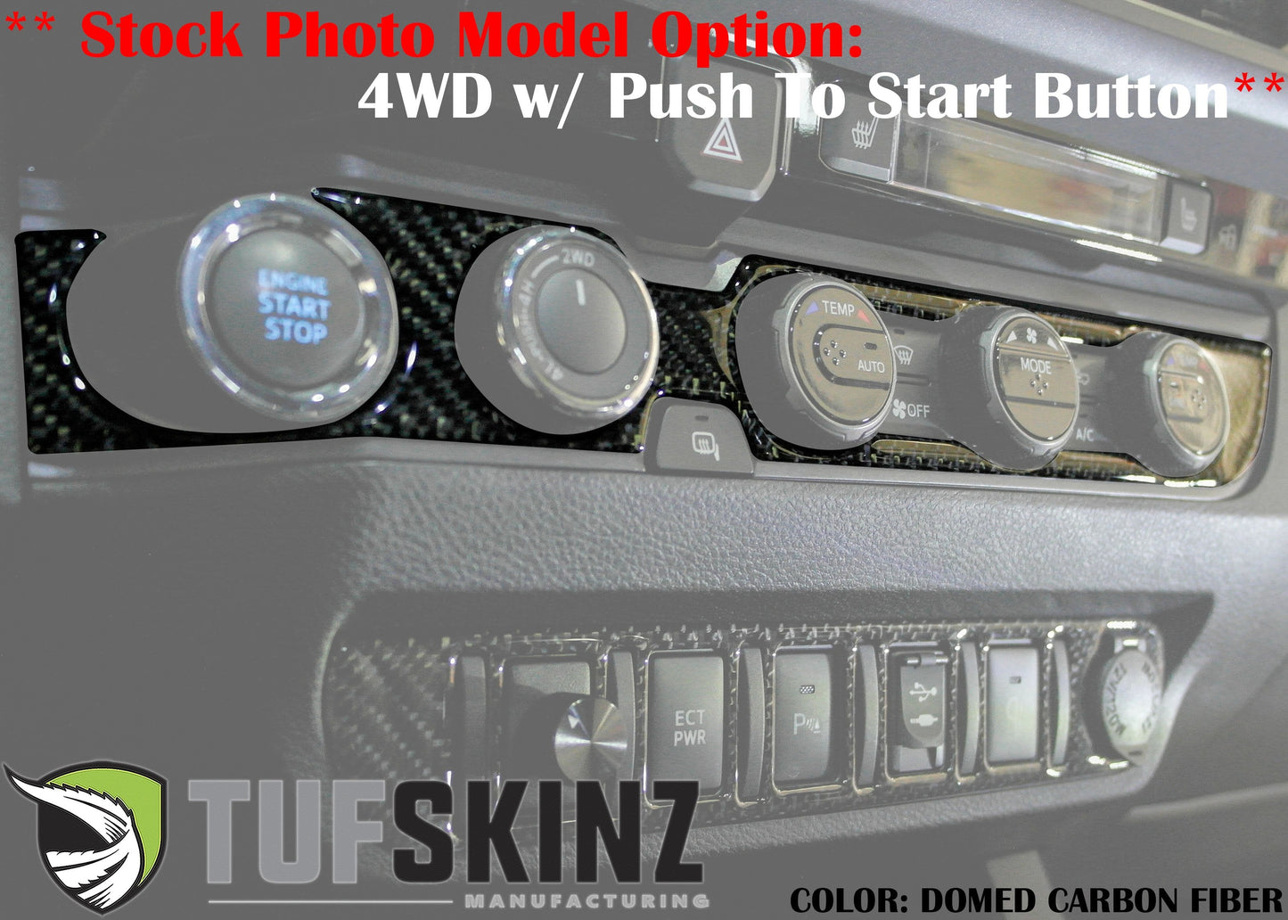 Climate Control Accent Overlay Fits 2016-2023 Toyota Tacoma