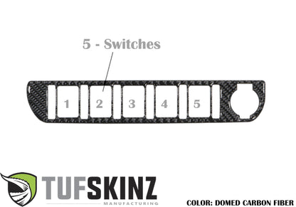 Center Dash Switch Panel Accent Overlay Fits 2016-2023 Toyota Tacoma