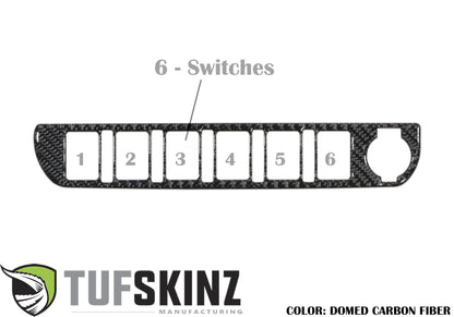 Center Dash Switch Panel Accent Overlay Fits 2016-2023 Toyota Tacoma