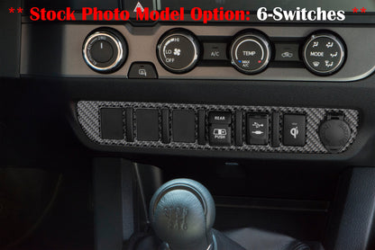 Center Dash Switch Panel Accent Overlay Fits 2016-2023 Toyota Tacoma