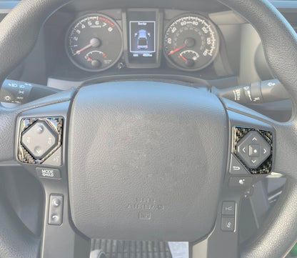 Steering Wheel Upper Buttons Accent Trim Fits 2016-2023 Toyota Tacoma