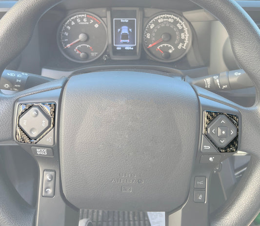 Steering Wheel Upper Buttons Accent Trim Fits 2016-2023 Toyota Tacoma