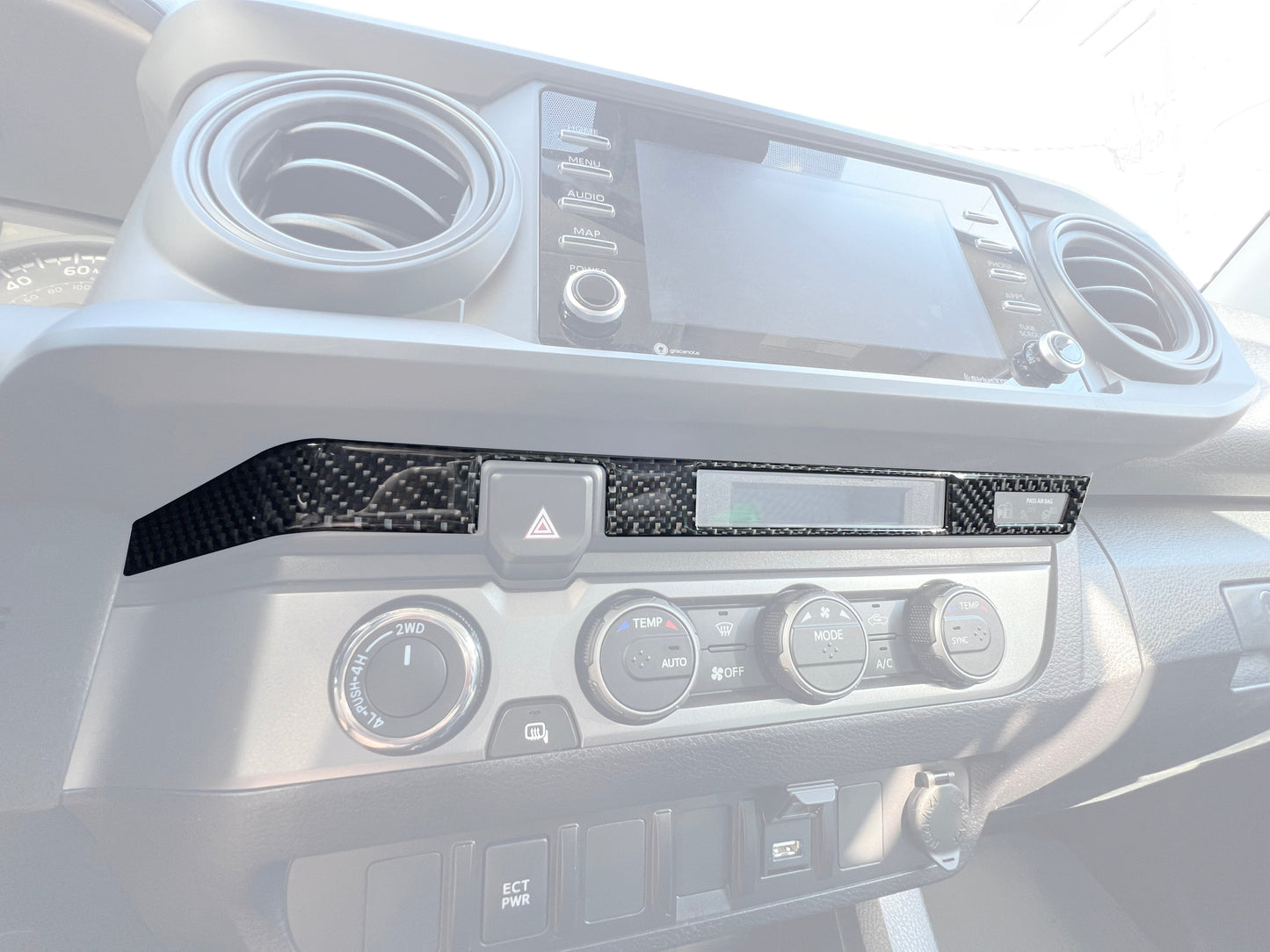 Digital Climate Display Accent Trim Fits 2016-2023 Toyota Tacoma