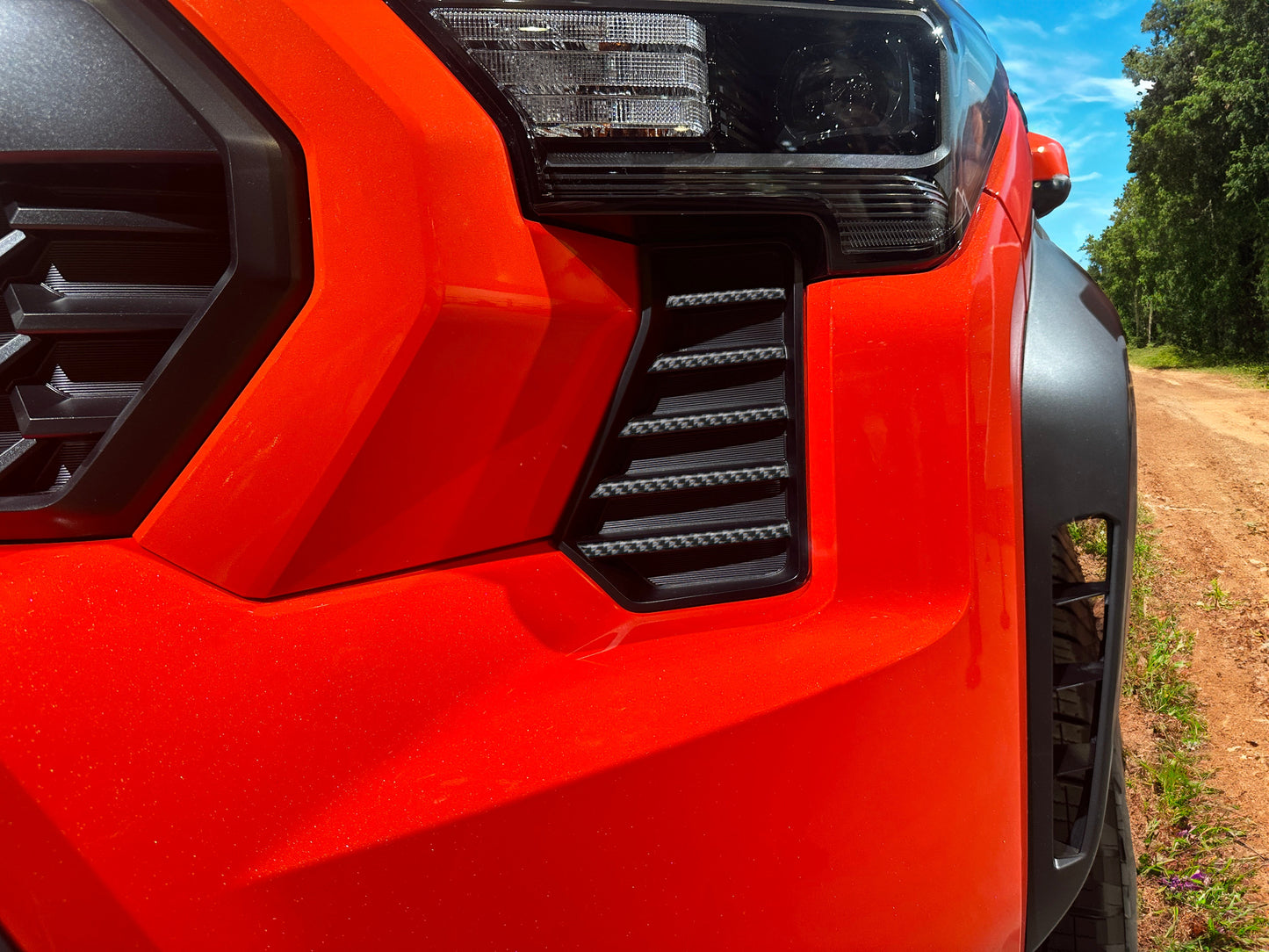 Grille Side Line Accent Trim Fits 2024-2026 Toyota Tacoma