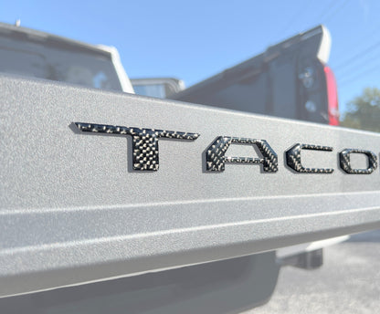 Bed Rail Tailgate Letter Overlays Fits 2024-2026 Toyota Tacoma