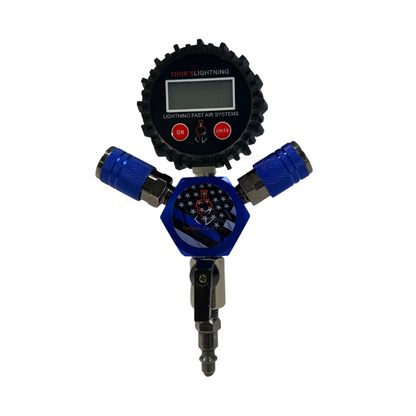 Thor's Lightning Thor's Hammer Air Compressor Hose Manifold Thin Blue Line Edition