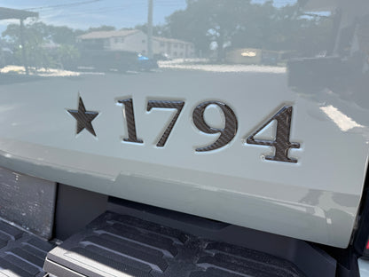 Tailgate Letter Inserts Fits 2022-2026 Toyota Tundra 1794