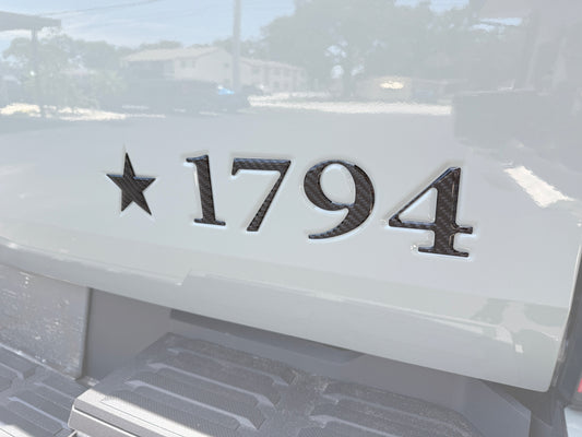 Tailgate Letter Inserts Fits 2022-2026 Toyota Tundra 1794