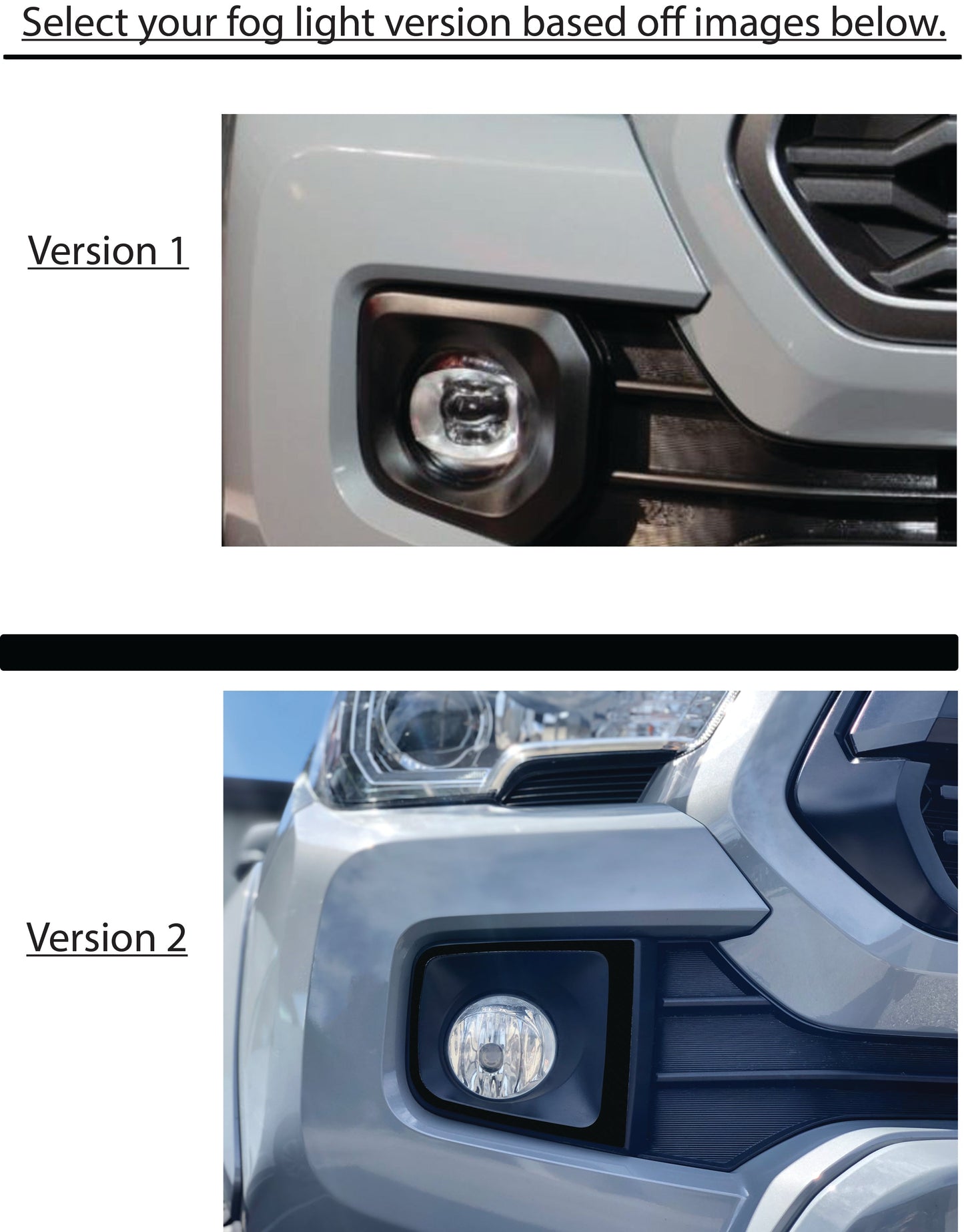 Fog Light Accent Overlays Fits 2016-2023 Toyota Tacoma
