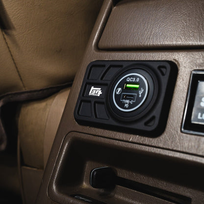 Center Console USB 12V Power Panel | Billet Aluminum | Replaces Ashtray | 1996 - 2002 4Runner