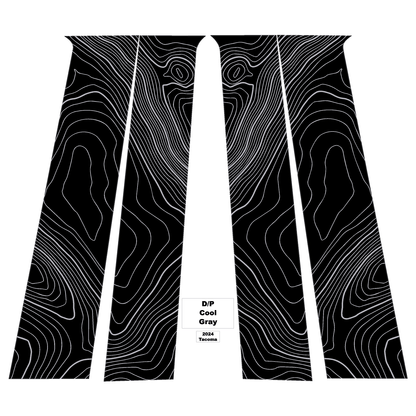 Topographic B Pillar Overlays - 2024+ Tacoma Double Cab / 2025+ 4Runner
