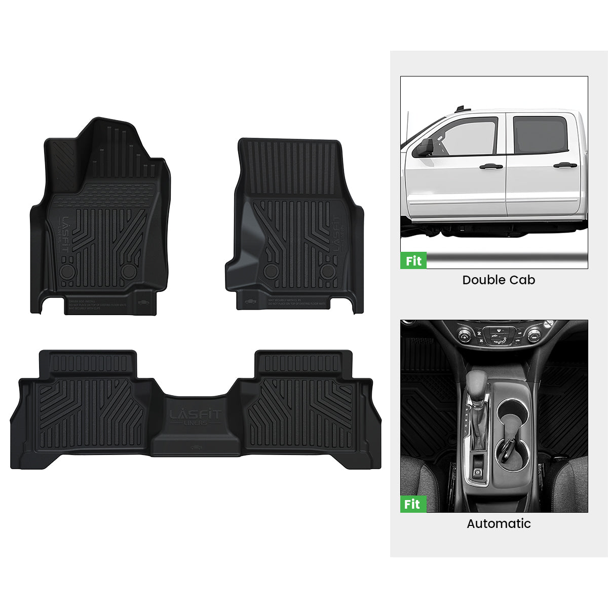 Lasfit 2024-2026 Toyota Tacoma All-Weather Floor Mats