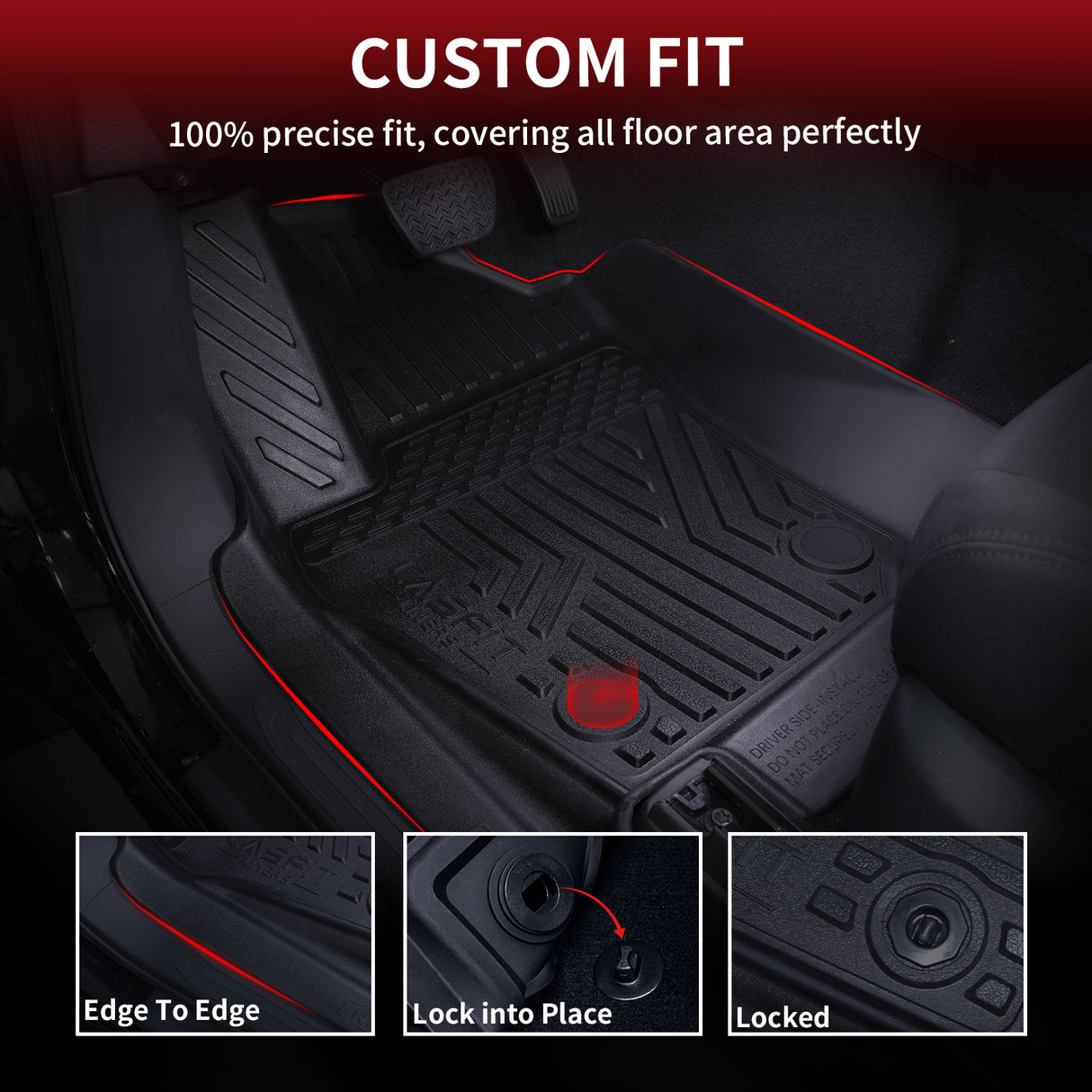Lasfit 2024-2026 Toyota Tacoma All-Weather Floor Mats