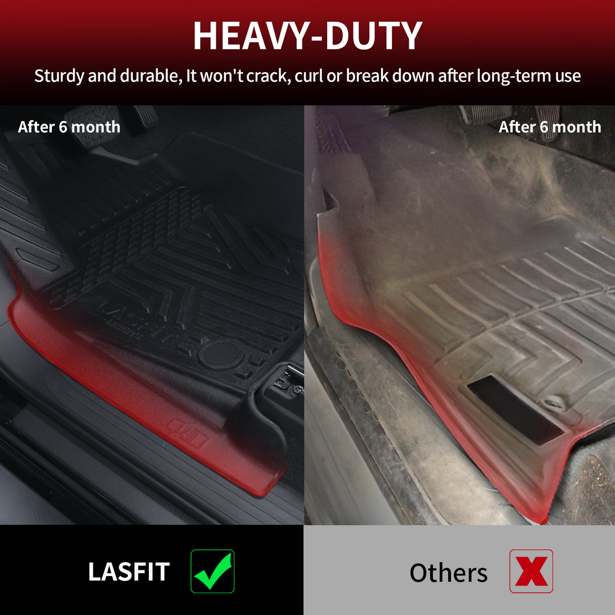 Lasfit 2024-2026 Toyota Tacoma All-Weather Floor Mats