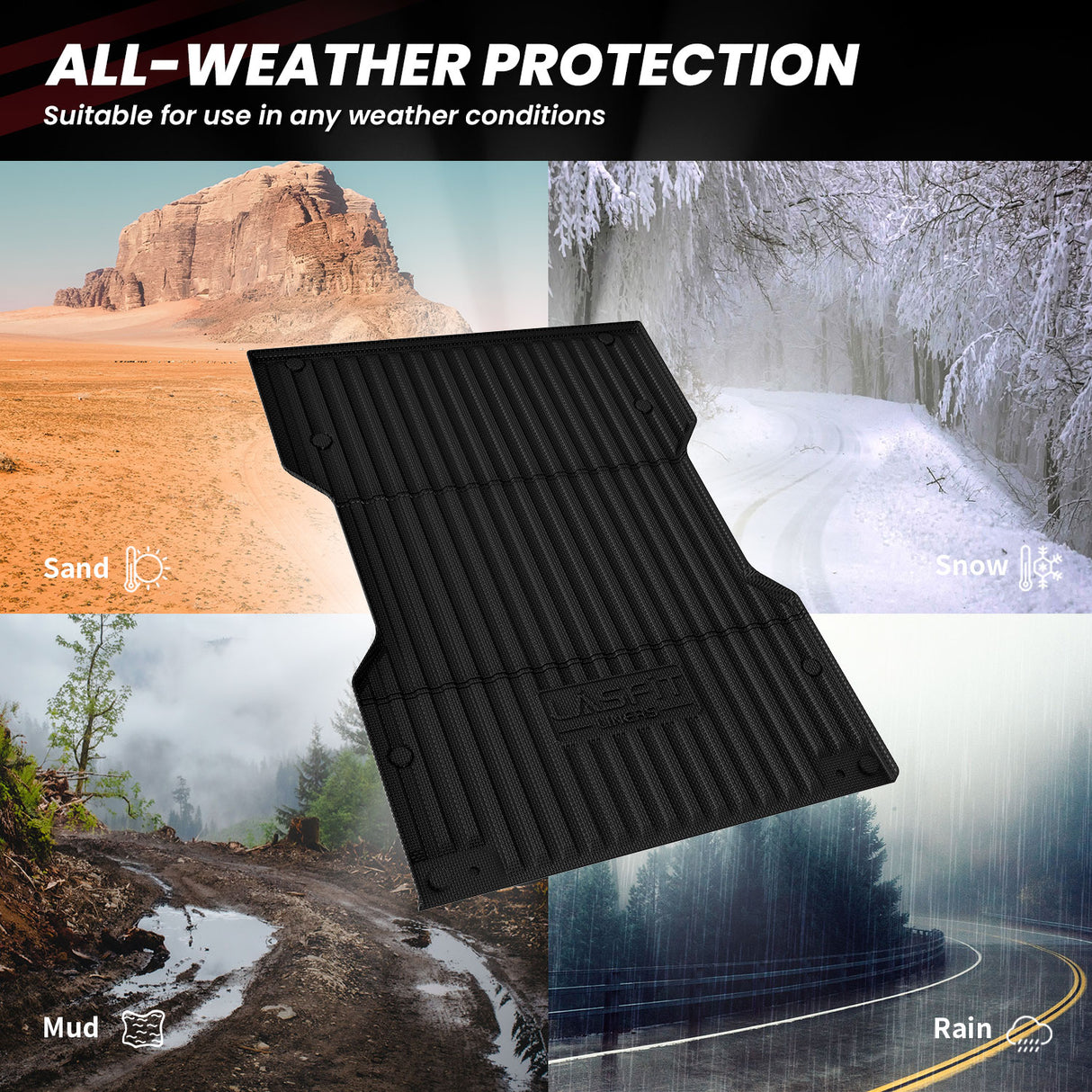 2024-2026 Toyota Tacoma 5FT/6FT Heavy Duty Truck Bed Mat or Tailgate Mat