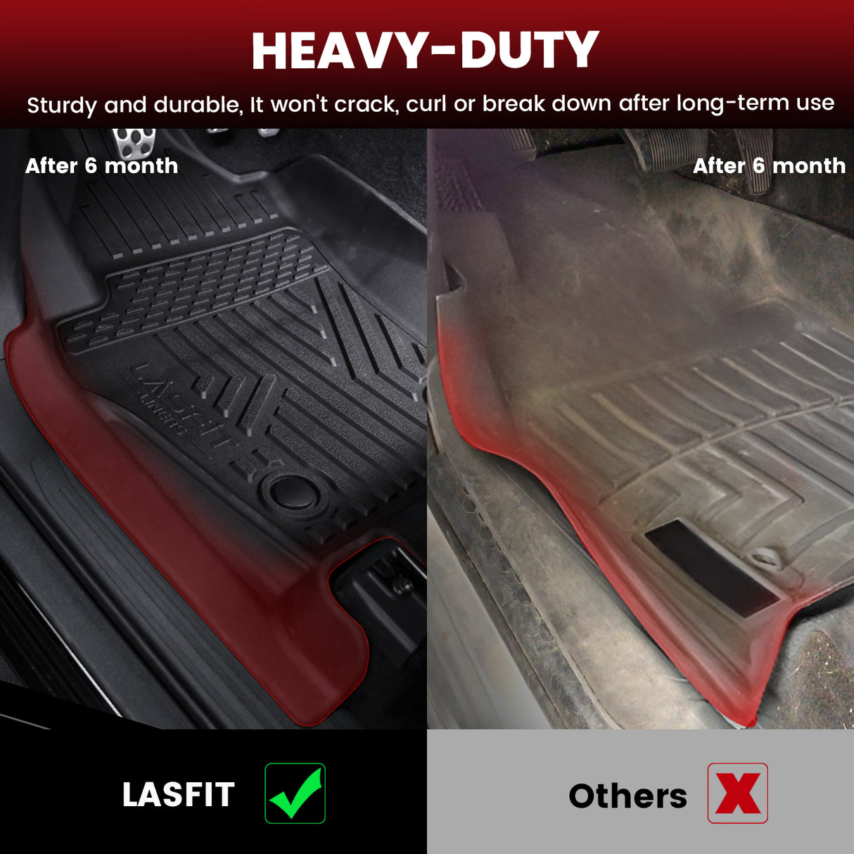 Lasfit 2024-2026 Toyota Tacoma All-Weather Floor Mats