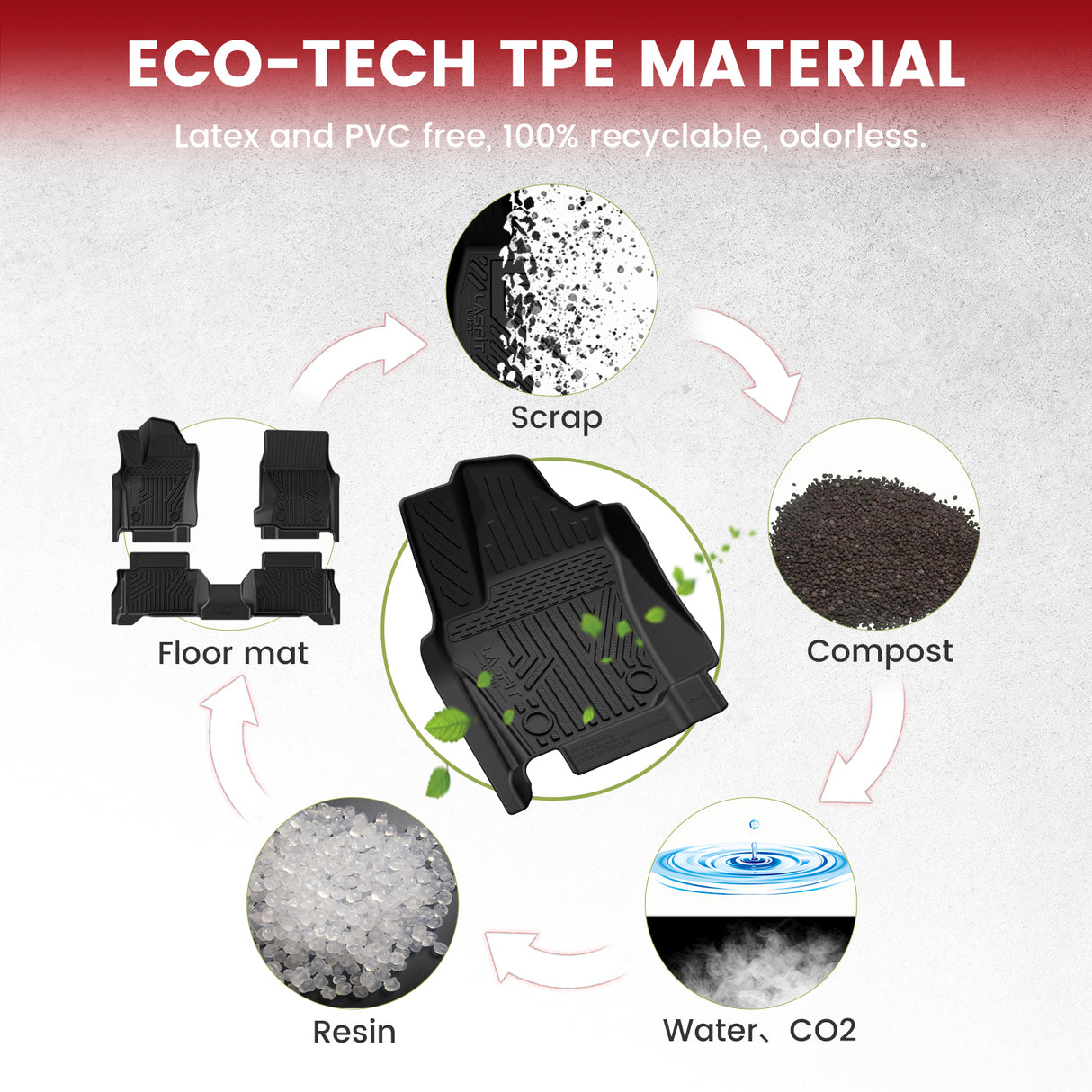 Lasfit 2024-2026 Toyota Tacoma All-Weather Floor Mats