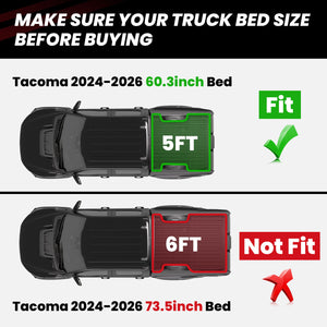 2024-2026 Toyota Tacoma 5FT/6FT Heavy Duty Truck Bed Mat or Tailgate Mat