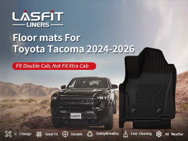 Lasfit 2024-2026 Toyota Tacoma All-Weather Floor Mats