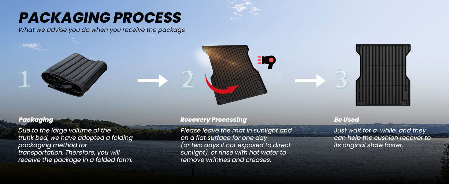 2024-2026 Toyota Tacoma 5FT/6FT Heavy Duty Truck Bed Mat or Tailgate Mat