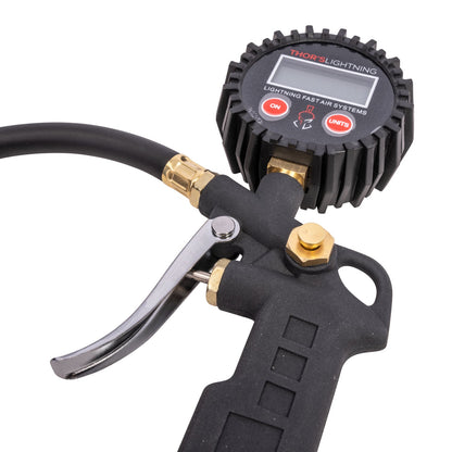Thor's Lightning Portable Adventure Digital Tire Pressure Gauge Single Tire Deflator Hose Kit