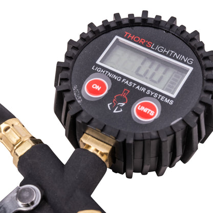 Thor's Lightning Portable Adventure Digital Tire Pressure Gauge Single Tire Deflator Hose Kit